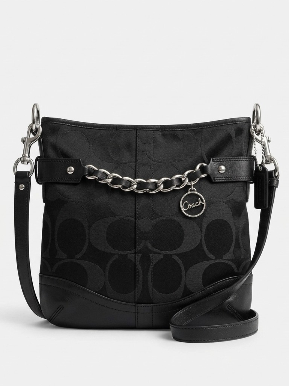 Coach Signature Chain Accent Crossbody Bag